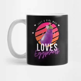 Just A Girl Who Loves Eggplants Colorful Cute Mug